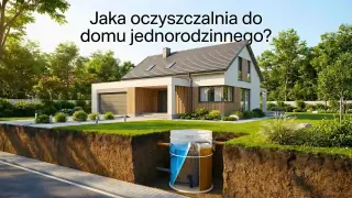 Nowoczesny dom z przydomową oczyszczalnią ścieków. Dowiedz się, jaką przydomową oczyszczalnię ścieków wybrać, by chronić środowisko.